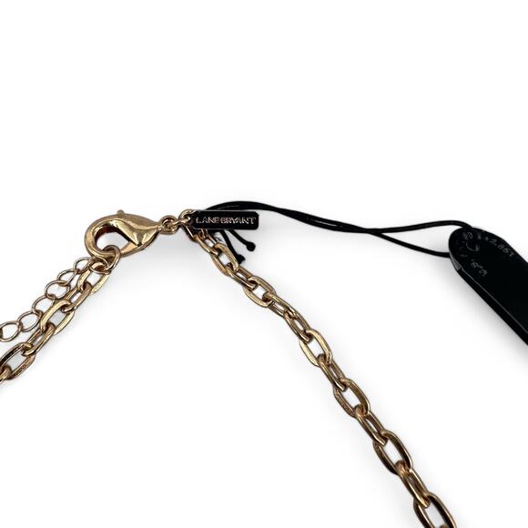 Lane Bryant Goldtone Necklace Organic Circles Double Strand Fashion Jewelry - Picture 5 of 7